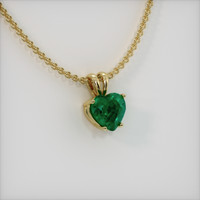 1.68 Ct. Emerald Pendant, 18K Yellow Gold 2