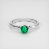 0.57 Ct. Emerald Ring, Platinum 950 1