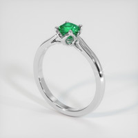 0.57 Ct. Emerald Ring, Platinum 950 2