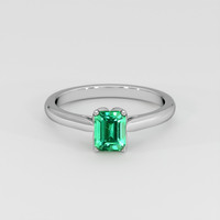 0.69 Ct. Emerald Ring, Platinum 950 1