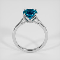 2.49 Ct. Greenish Blue Topaz Ring, Platinum 950 3