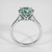3.93 Ct. Bluish Green Sapphire Ring, Platinum 950 3