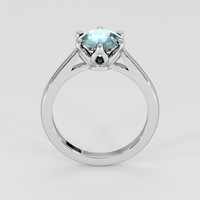 2.09 Ct. Greenish Blue Sapphire Ring, Platinum 950 3