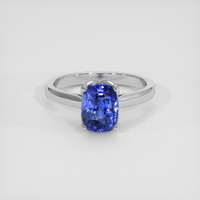 2.00 Ct. Blue Sapphire Ring, Platinum 950 1