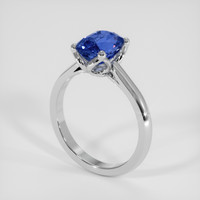 2.00 Ct. Blue Sapphire Ring, Platinum 950 2