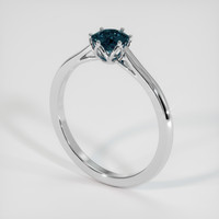 0.84 Ct. Greenish Blue Sapphire Ring, Platinum 950 2