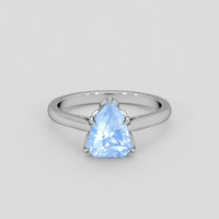 2.06 Ct. Blue Sapphire Ring, Platinum 950 1