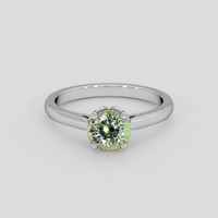 1.16 Ct. Yellowish Green Sapphire Ring, Platinum 950 1