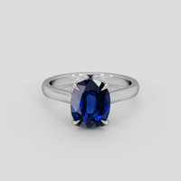 2.75 Ct. Blue Sapphire Ring, Platinum 950 1