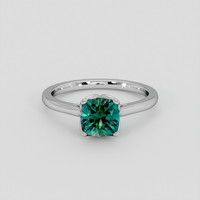 1.72 Ct. Bluish Green Sapphire Ring, Platinum 950 1