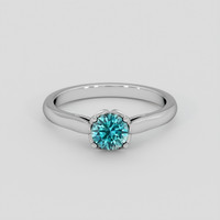 0.81 Ct. Bluish Green Sapphire Ring, Platinum 950 1
