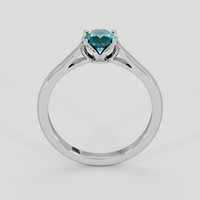 0.81 Ct. Bluish Green Sapphire Ring, Platinum 950 3