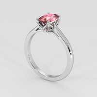 1.29 Ct. Padparadscha Sapphire Ring, Platinum 950 2