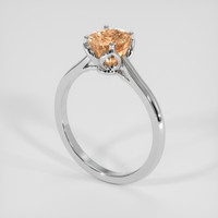 3.02 Ct. Padparadscha Sapphire Ring, Platinum 950 2