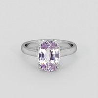 3.17 Ct. Purple Sapphire Ring, Platinum 950 1