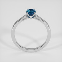 0.65 Ct. Greenish Blue Sapphire Ring, Platinum 950 3