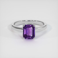 1.73 Ct. Purple Sapphire Ring, Platinum 950 1