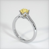 0.81 Ct. Yellow Sapphire Ring, Platinum 950 2