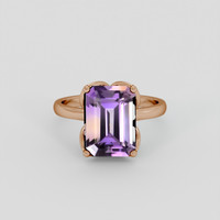 5.09 Ct. Bi Color Ametrine Ring, 14K Rose Gold 1
