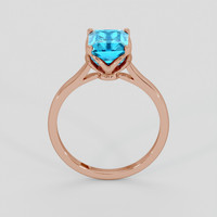 7.17 Ct. Blue Zircon Ring, 14K Rose Gold 3