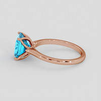 7.17 Ct. Blue Zircon Ring, 14K Rose Gold 4