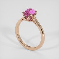 4.07 Ct. Pink Sapphire Ring, 14K Rose Gold 2
