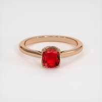 1.21 Ct. Ruby Ring, 14K Rose Gold 1