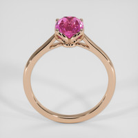 3.16 Ct. Padparadscha Sapphire Ring, 14K Rose Gold 3