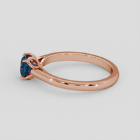 0.79 Ct. Blue Sapphire Ring, 14K Rose Gold 4