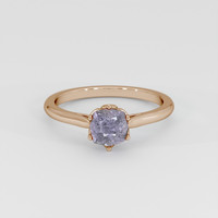 1.63 Ct. Purple Sapphire Ring, 14K Rose Gold 1