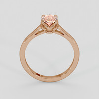 0.83 Ct. Peach Sapphire Ring, 14K Rose Gold 3