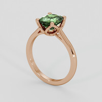 2.32 Ct. Green Sapphire Ring, 14K Rose Gold 2