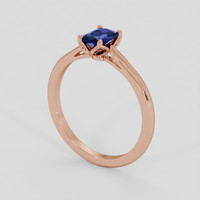 0.88 Ct. Blue Sapphire Ring, 14K Rose Gold 2