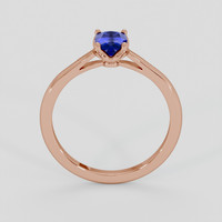 0.88 Ct. Blue Sapphire Ring, 14K Rose Gold 3