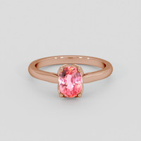 1.26 Ct. Padparadscha Sapphire Ring, 14K Rose Gold 1