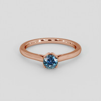 0.38 Ct. Bluish Green Sapphire Ring, 14K Rose Gold 1