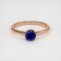 1.14 Ct. Blue Sapphire Ring, 14K Rose Gold 1