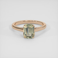 2.65 Ct. Greenish Brown Sapphire Ring, 14K Rose Gold 1