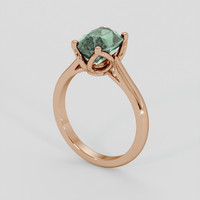 3.20 Ct. Green Sapphire Ring, 14K Rose Gold 2