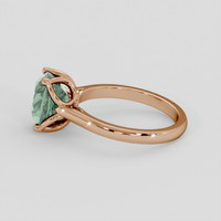 3.20 Ct. Green Sapphire Ring, 14K Rose Gold 4