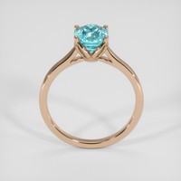 5.33 Ct. Greenish Blue Zircon Ring, 18K Rose Gold 3