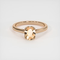 0.95 Ct. Peach Sapphire Ring, 18K Rose Gold 1
