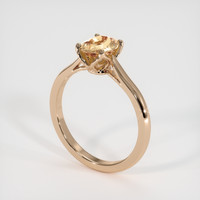 0.95 Ct. Peach Sapphire Ring, 18K Rose Gold 2
