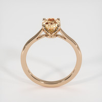 0.95 Ct. Peach Sapphire Ring, 18K Rose Gold 3
