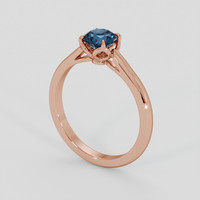 0.79 Ct. Blue Sapphire Ring, 18K Rose Gold 2