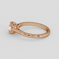 0.83 Ct. Peach Sapphire Ring, 18K Rose Gold 4