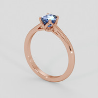 1.24 Ct. Blue Sapphire Ring, 18K Rose Gold 2