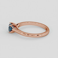 0.68 Ct. Greenish Blue Sapphire Ring, 18K Rose Gold 4