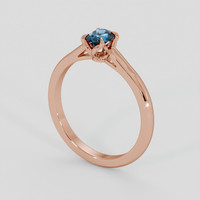 0.46 Ct. Greenish Blue Sapphire Ring, 18K Rose Gold 2