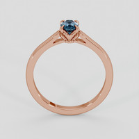 0.46 Ct. Greenish Blue Sapphire Ring, 18K Rose Gold 3